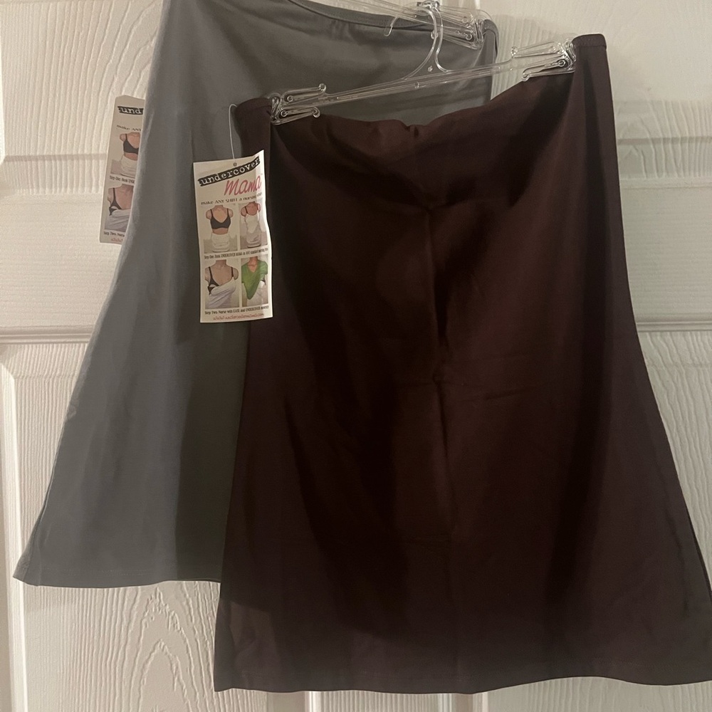 Undercover Mama Gray and Brown A-Line Tank Top for Work